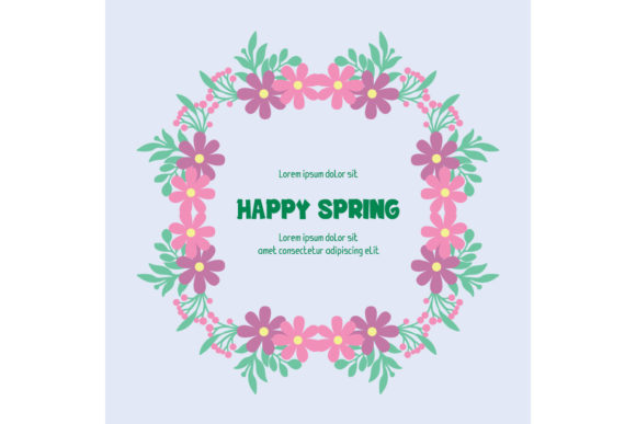 Cute Happy Spring Invitation Card Decor: A Fresh and Charming Choice for Your Special Occasions