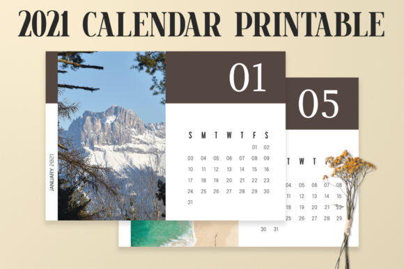 Discover the Elegance of Modern Calendar 2021 Printable Template