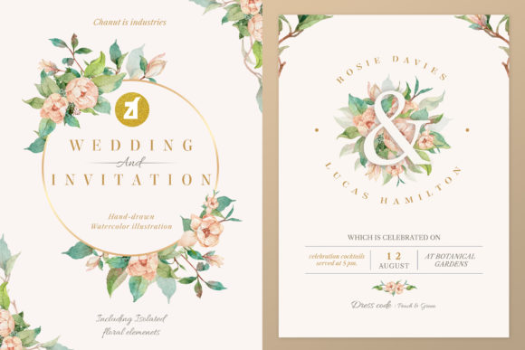 Discover the Elegance of Old Rose Wedding Invitation Graphic