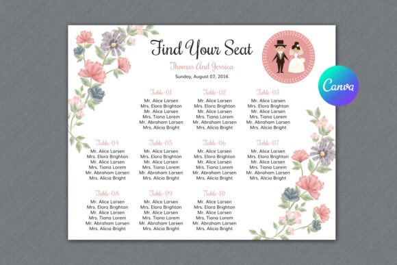 Effortless Wedding Seating with Stylish Templates