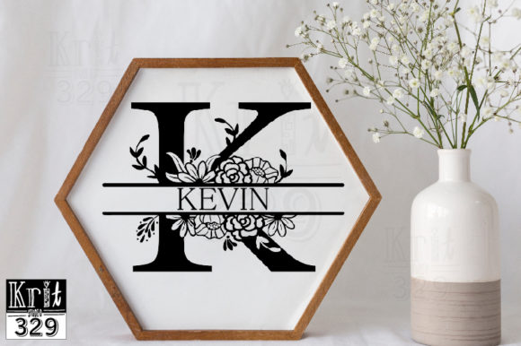 Enhance Your Crafts with Split Monogram K Botanical SVG