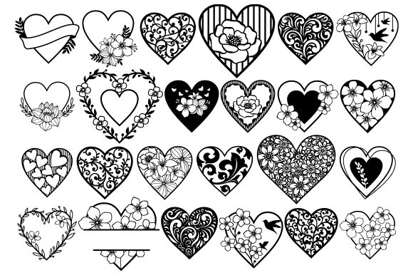 Explore 24 Heart Mandala, Heart Clip Art