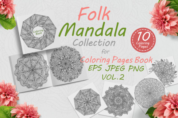 Explore Mandalas with Folk Style Ornaments Vol-2