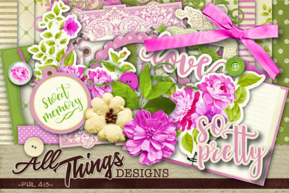 Explore the Versatility of So Pretty Digital Scrapbook Kit