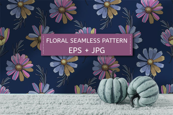 Exploring the Versatility of Seamless Pattern. Flowers on Blue.