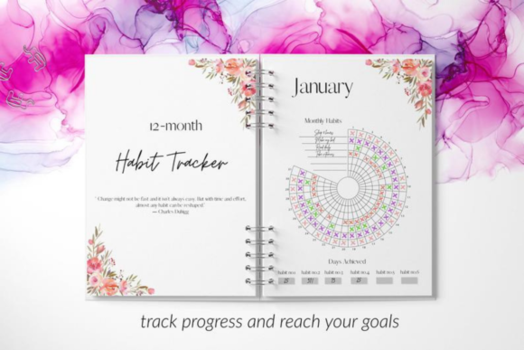 Habit Tracker Calendar, Undated 12 Month: A Tool for Consistent Growth