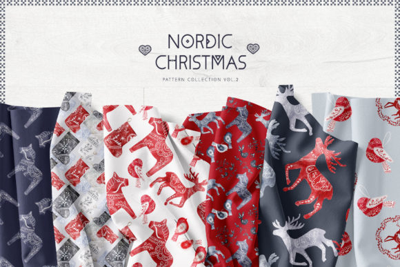 Make Your Christmas Special with Nordic Christmas Digital Paper Pack 2
