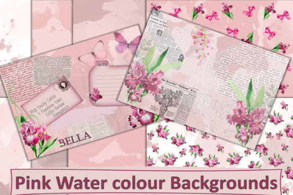 Pink Watercolour Backgrounds for Creative Projects