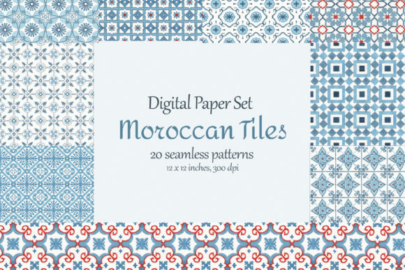 Watercolor Moroccan Tiles: A Versatile Design Asset